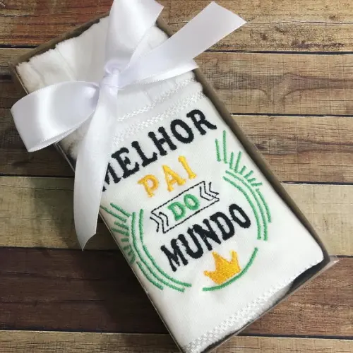Toalha Bordada Dia dos Pais